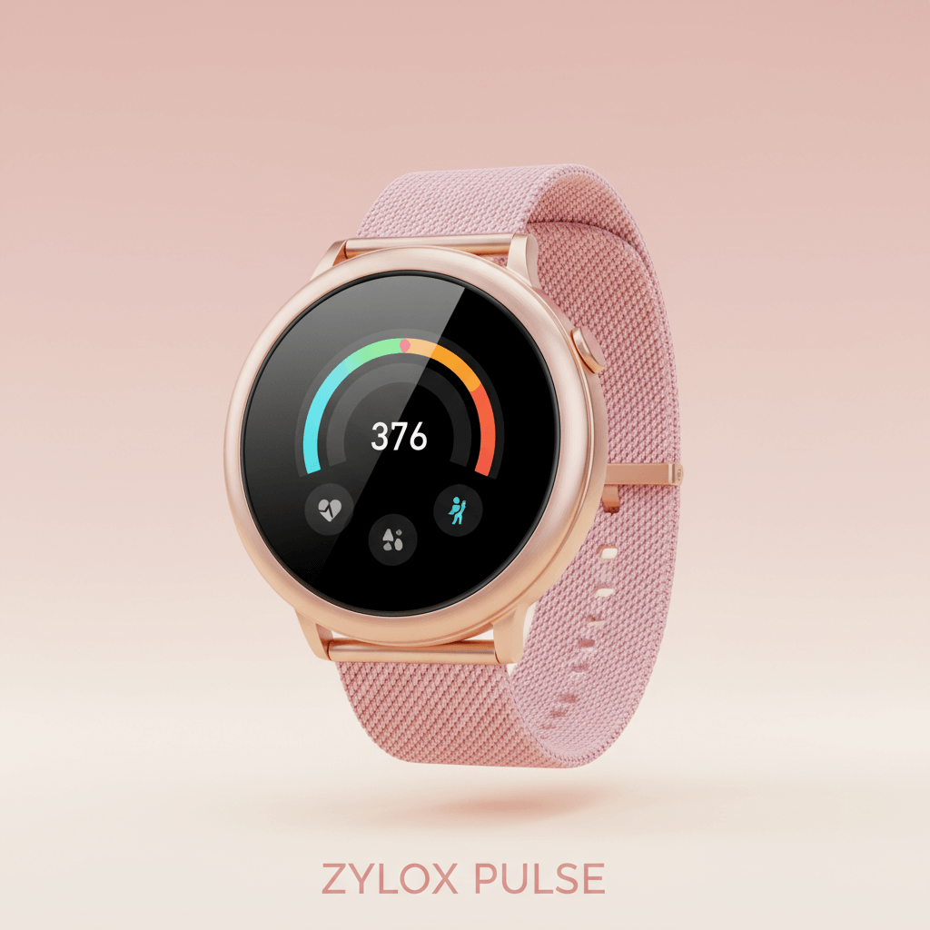 LIGE Unisex Watch Mesh Belt Pink - Zylox Pulse